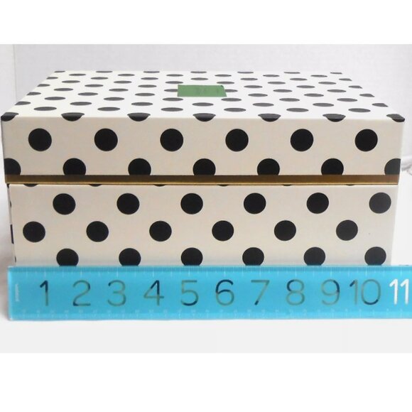 Kate Spade New York Small Nesting Storage Box Black Dots NWT - Picture 12 of 12